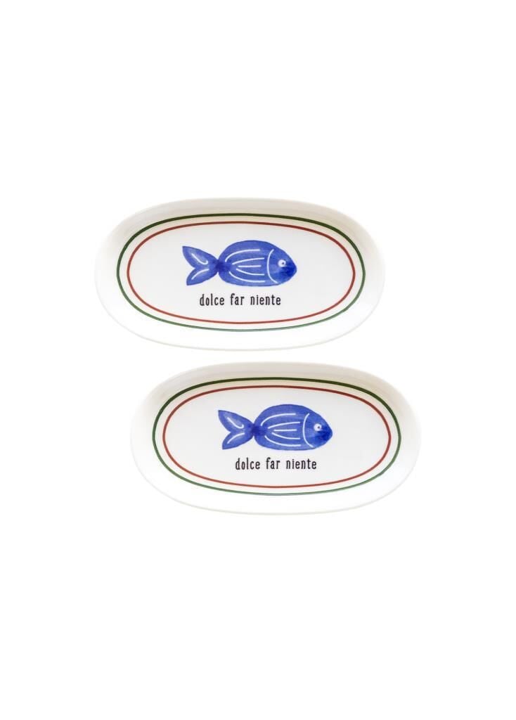 FISH 2'Lİ OVAL SERVİS TABAK 21CM