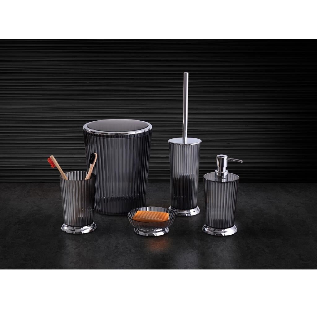 NELY ŞEFFAF SİYAH BANYO SETİ