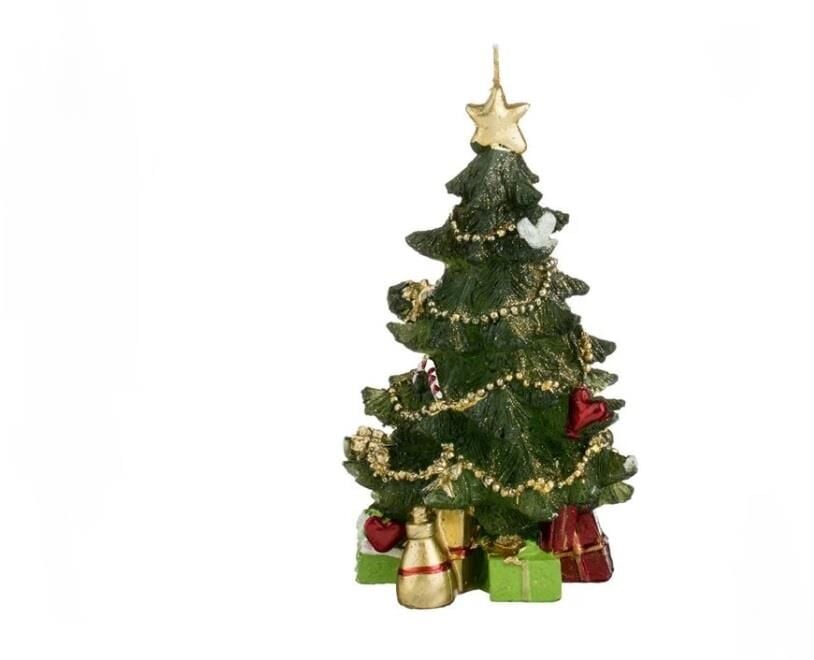 NOEL ÇAM AĞACI MUM DEKOR 13X22CM