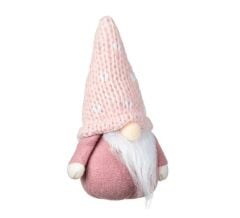 PEMBE BEYAZ NOEL CÜCE DEKOR 17CM