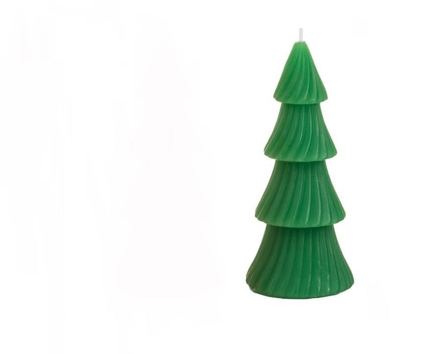 YEŞİL 3 BOYUTLU ÇAM AĞACI MUM 16,5CM