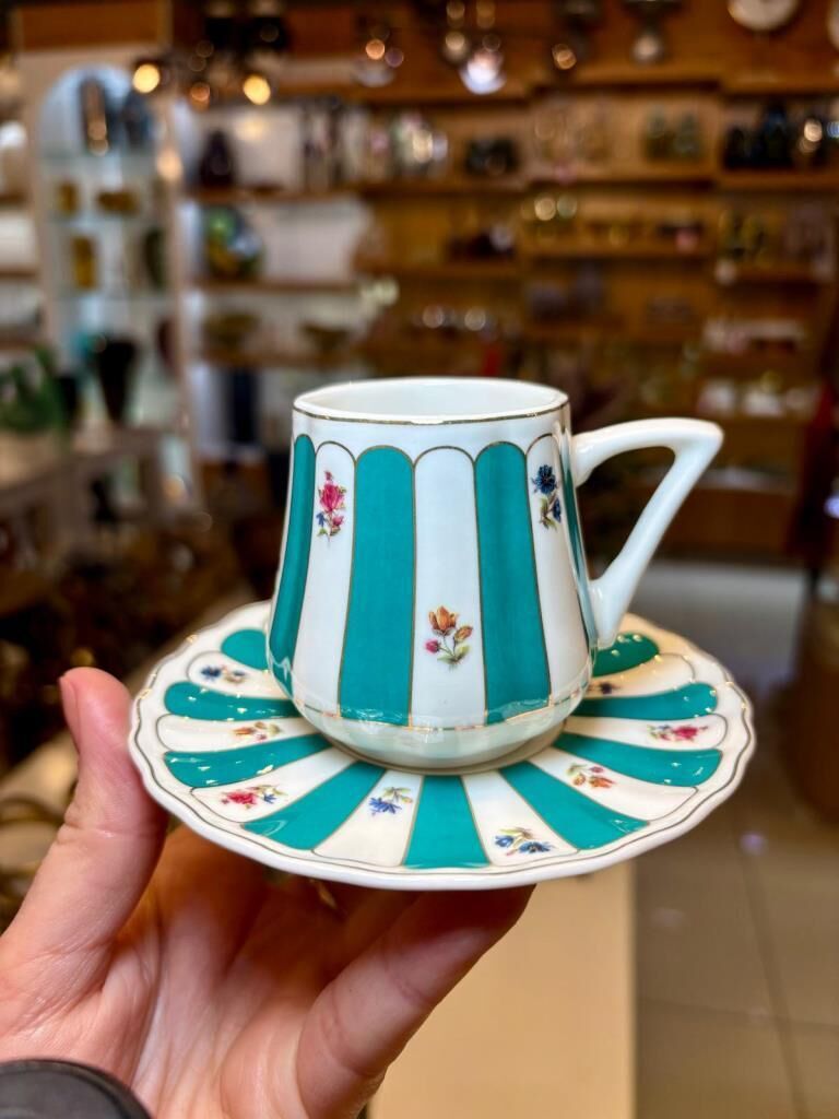 ANITA TURKUAZ TEK KİŞİLİK TÜRK KAHVESİ FİNCANI