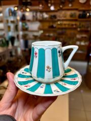 ANITA TURKUAZ TEK KİŞİLİK TÜRK KAHVESİ FİNCANI