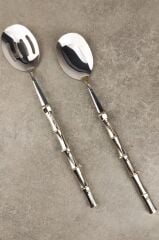 GÜMÜŞ BAMBU 2 PARÇA SALATA SERVİS SETİ