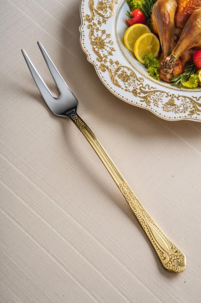 KARAT STAR GOLD SERVİS ÇATALI 30CM