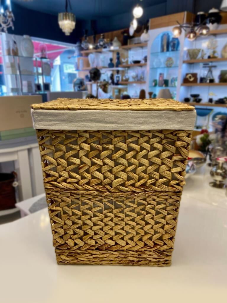 BEJ HASIR ÇAMAŞIR SEPETİ 44X35X53CM