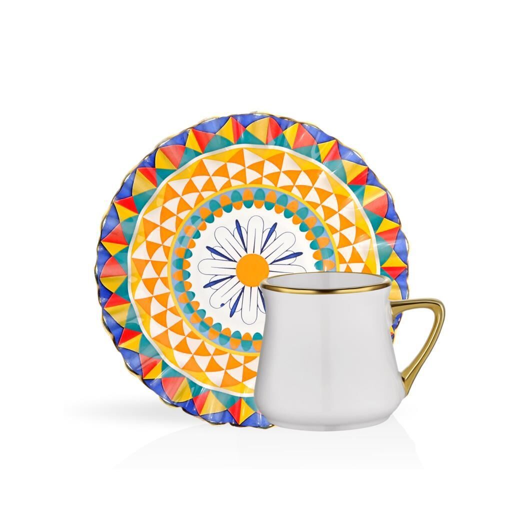 MOZAİK TEK KİŞİLİK TÜRK KAHVESİ FİNCANI