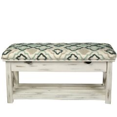 TURKUAZ OTANTİK ÇEKMECELİ PUF 89X45X36CM