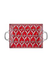 CORALLO KIRMIZI TEPSİ 47X27CM