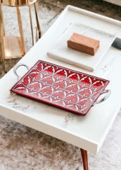 CORALLO KIRMIZI TEPSİ 47X27CM