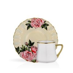 ROSELLINE KREM TEK KİŞİLİK TÜRK KAHVESİ FİNCANI