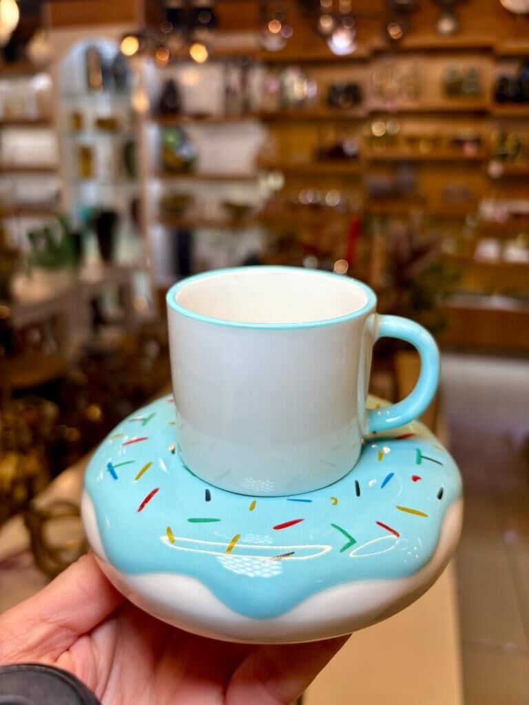 DONUT MAVİ TEK KİŞİLİK TÜRK KAHVESİ FİNCANI