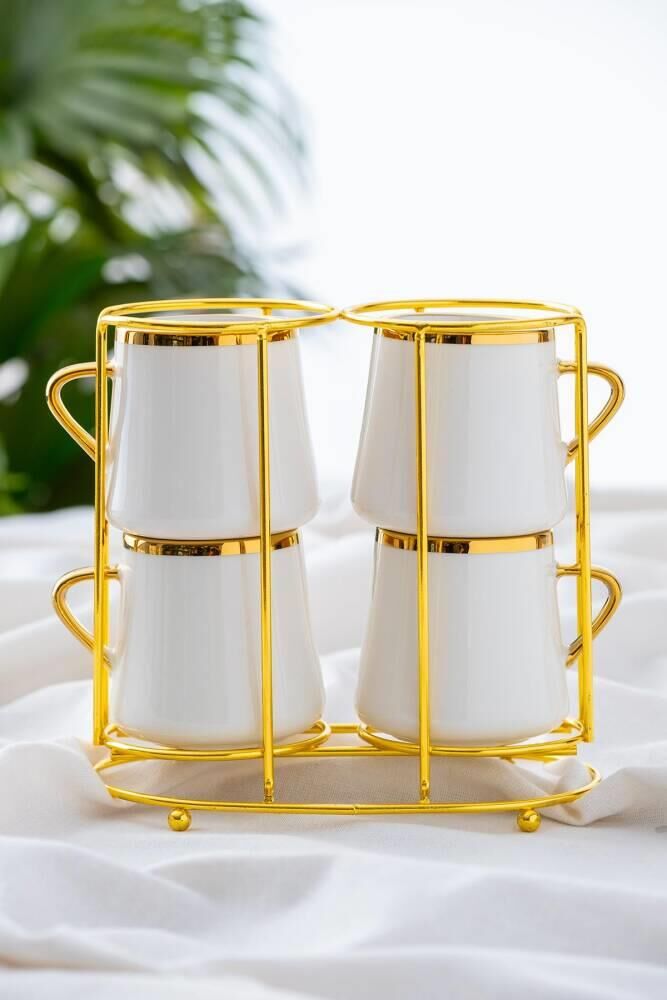 VICTORIA ALTIN 4LÜ STANTLI KUPA SETİ