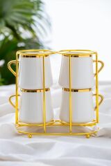 VICTORIA ALTIN 4LÜ STANTLI KUPA SETİ