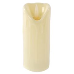 KREM LEDLİ MUM PİLLİ (20 cm)
