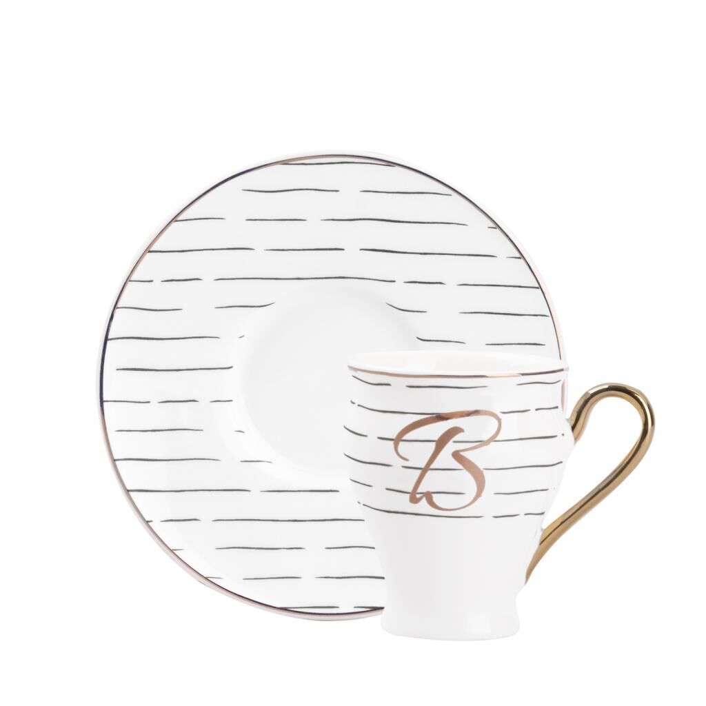 MONO B HARFİ TEK KİŞİLİK TÜRK KAHVESİ FİNCANI