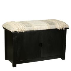 KREM OTANTİK DOLAP/PUF 76X35X48CM