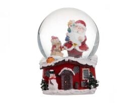 KIRMIZI NOEL BABA KAR KÜRESİ 8CM