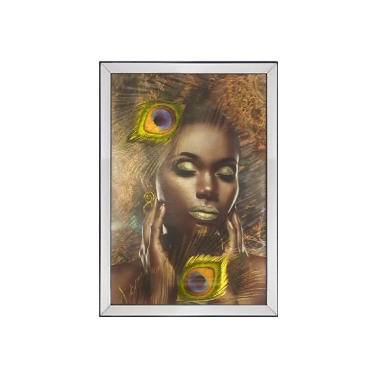 YEŞİL ALTIN AFRİKALI KADIN TABLO 70x100cm