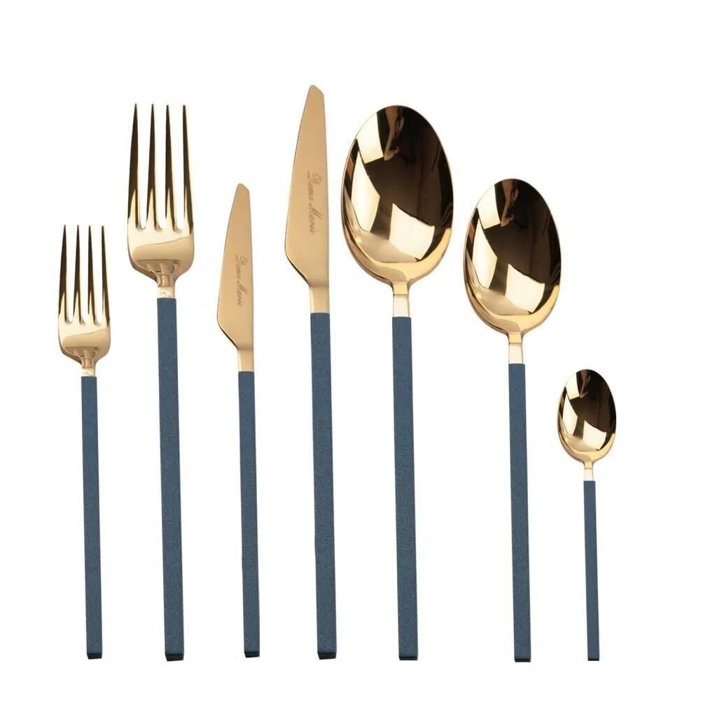 CARRE BLUE GOLD 42 PARÇA ÇATAL KAŞIK BIÇAK SETİ