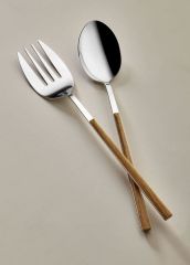 WOODEN SALATA SERVİS SETİ 2 PARÇA
