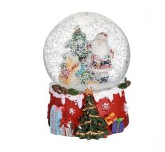 ÇAM AĞACI NOEL BABA KAR KÜRESİ 8CM