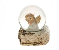 KREM ALTIN MELEK KAR KÜRESİ 6CM