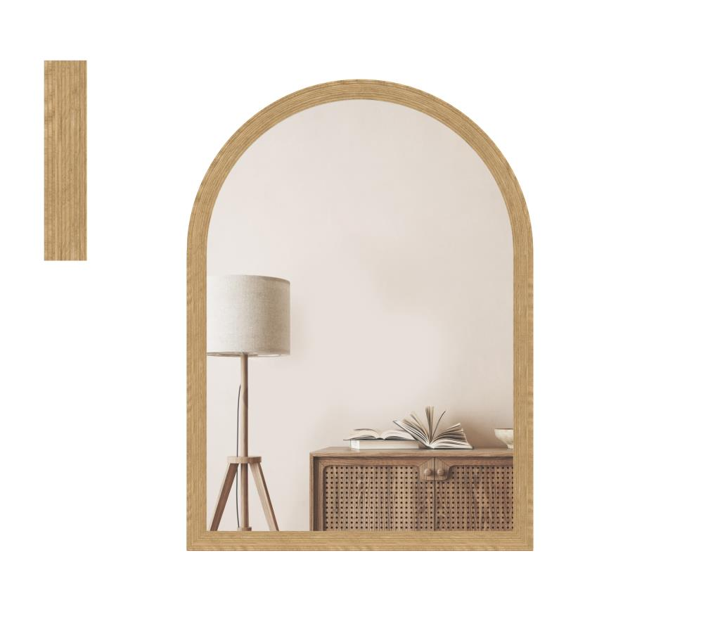 AHŞAP KEMERLİ DUVAR AYNASI 50X70CM