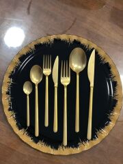 ALLEGRA MAT GOLD 12 KİŞİLİK 84 PARÇA ÇATAL KAŞIK BIÇAK SETİ