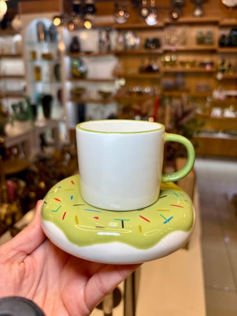 DONUT YEŞİL TEK KİŞİLİK DOUBLE FİNCAN