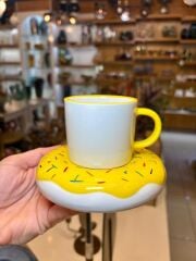 DONUT SARI TEK KİŞİLİK DOUBLE FİNCAN