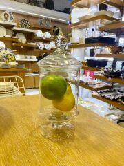 CAM AYAKLI KAVANOZ 12X29CM