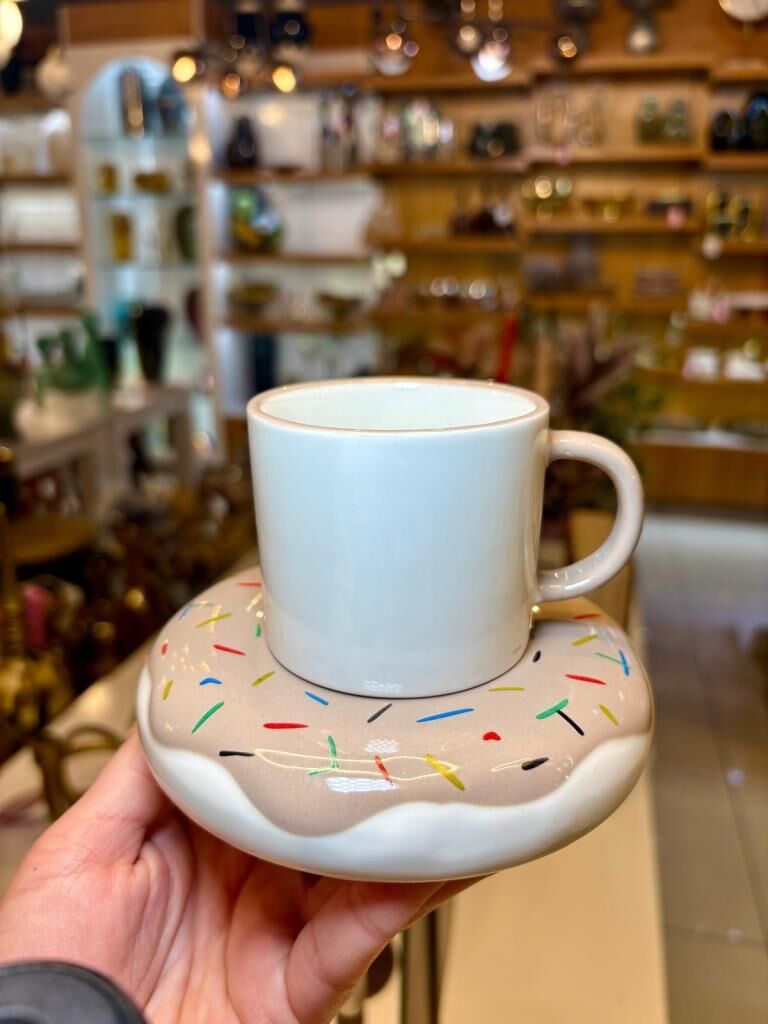 DONUT 6 KİŞİLİK DOUBLE TÜRK KAHVESİ/NESCAFE FİNCANI