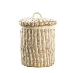 HASIR ÖRGÜ SEPET BEJ 50CM
