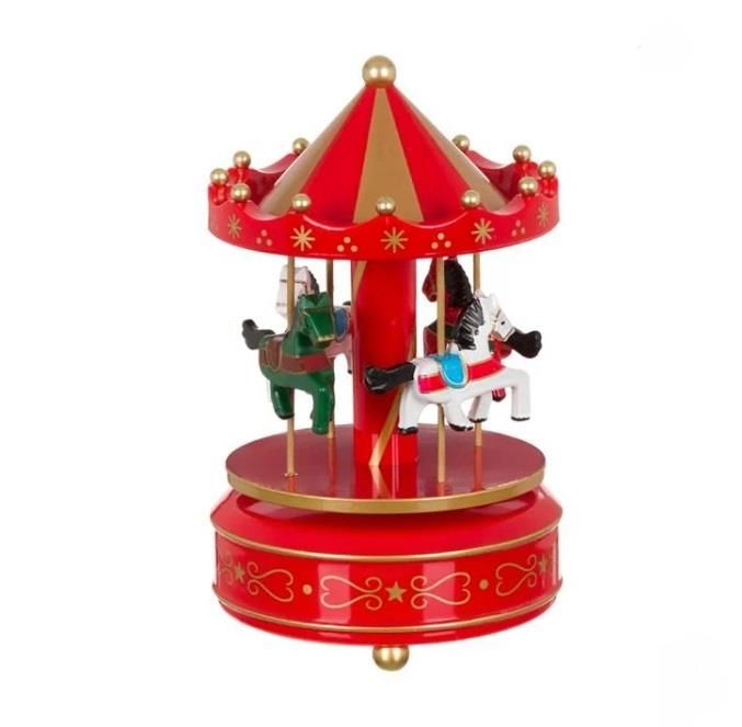 KIRMIZI YEŞİL MÜZİKLİ NOEL ATLI KARINCA DEKOR 18CM