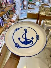 MARİN TEMALI 6'LI SERVİS TABAK 25CM