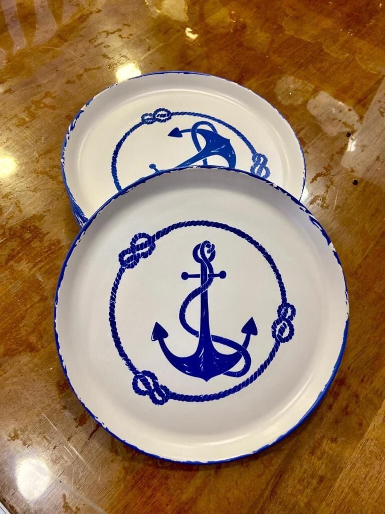 MARİN TEMALI 6'LI SERVİS TABAK 25CM