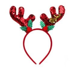 KIRMIZI PAYETLİ GEYİK TAÇ