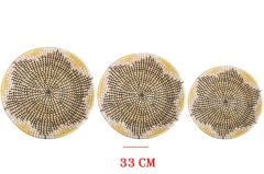 HASIR DUVAR SÜSÜ SARI SİYAH 33CM