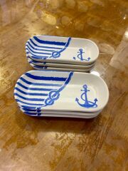 MARİN TEMALI 6'LI KAYIK TABAK 16CM