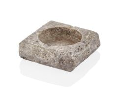 EVZA GRİ TRAVERTEN KARE KÜLLÜK 13CM