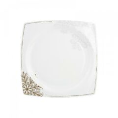 FINE BONE SNOW GOLD 60 PARÇA YEMEK TAKIMI KARE
