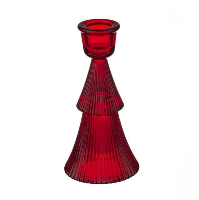 KIRMIZI ÇAM MODEL ŞAMDAN MUMLUK 7X14CM