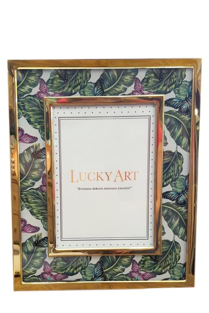 YEŞİL YAPRAK METAL ÇERÇEVE 15X20CM