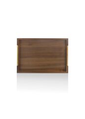NATURA METAL KOLLU AKASYA TEPSİ GOLD 45X30CM