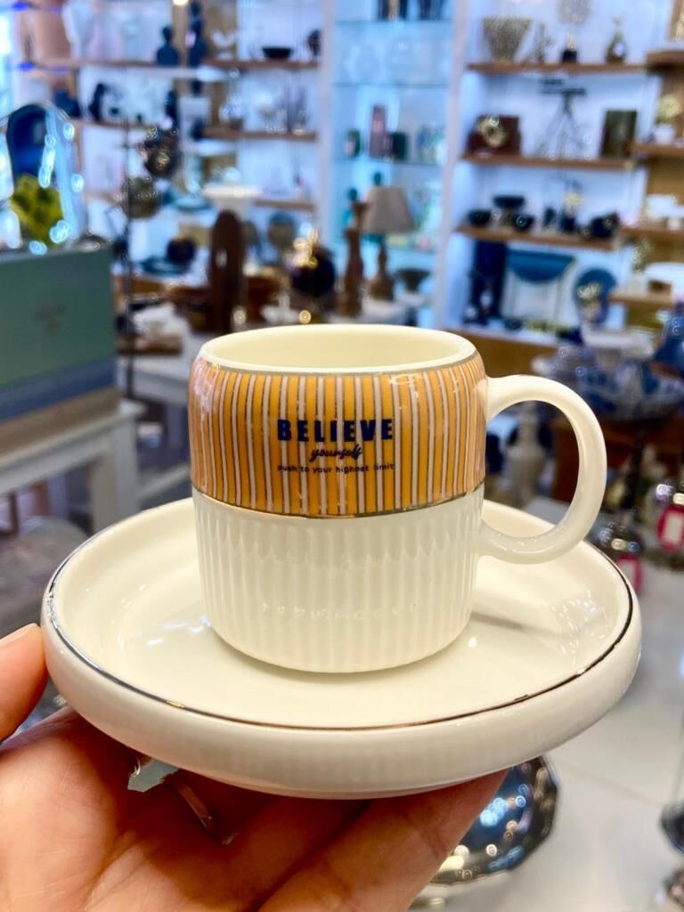 ADONIS TURUNCU TEK KİŞİLİK TÜRK KAHVESİ FİNCANI