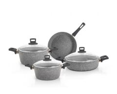 SILVER STONE BIO GRANİT 7 PARÇA TENCERE SETİ