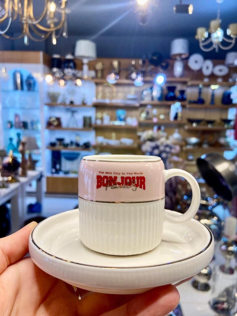 ADONIS PEMBE 6 KİŞİLİK TÜRK KAHVESİ FİNCANI