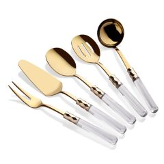 DİAMOND ŞEFFAF 5 PARÇA AKRİLİK SERVİS SETİ