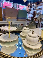 BETTY ALTIN 5 PARÇA TÜRK KAHVESİ FİNCAN SETİ